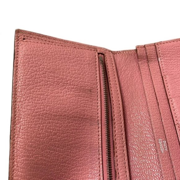 HERMES Bearn Souffle - Black Chevre Square R Long Wallet 402-080625 - Picture 6 of 8